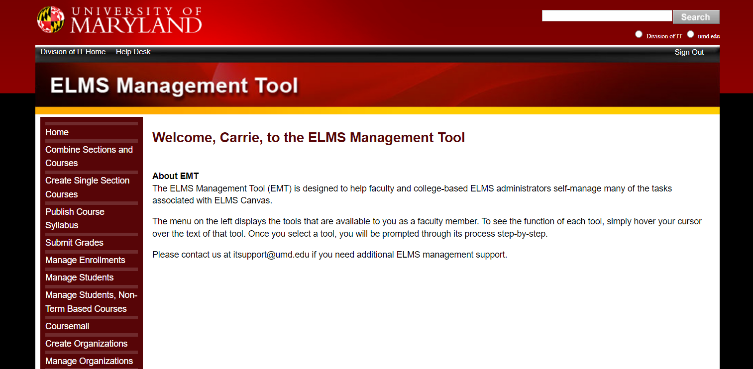 ELMS Management Tool